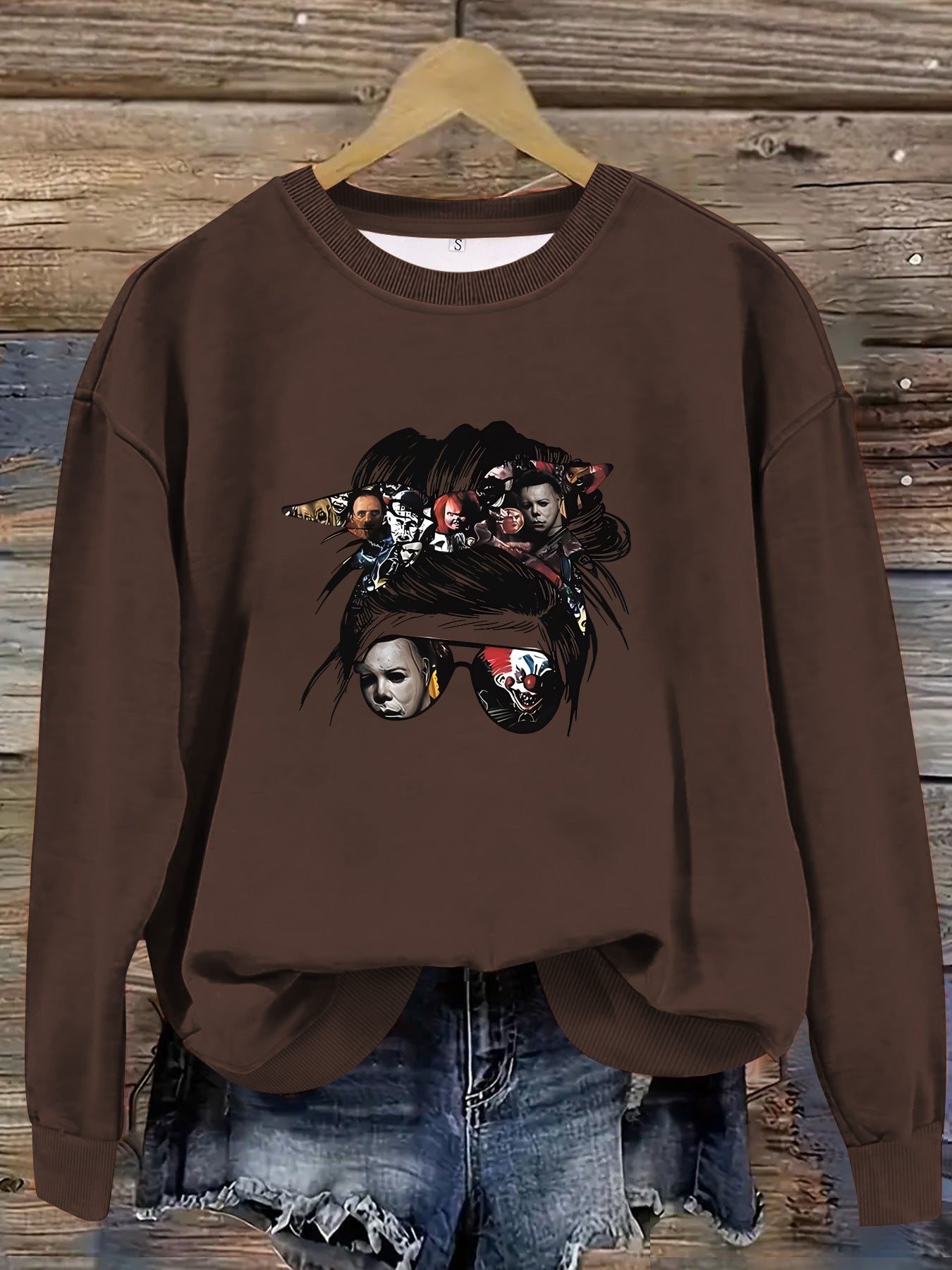 Printed pullover sweatshirt sweatshirt