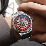 Authentic Export Wooden Wide Gamble Plate Men's Fully Automatic Mechanical Watch Waterproof Luminous Fashion Trendy Wristwatch