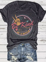 Halloween pattern round neck short sleeved shirt