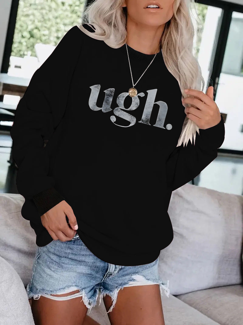 Round neck fleece hoodie