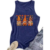 Halloween printed round neck vest