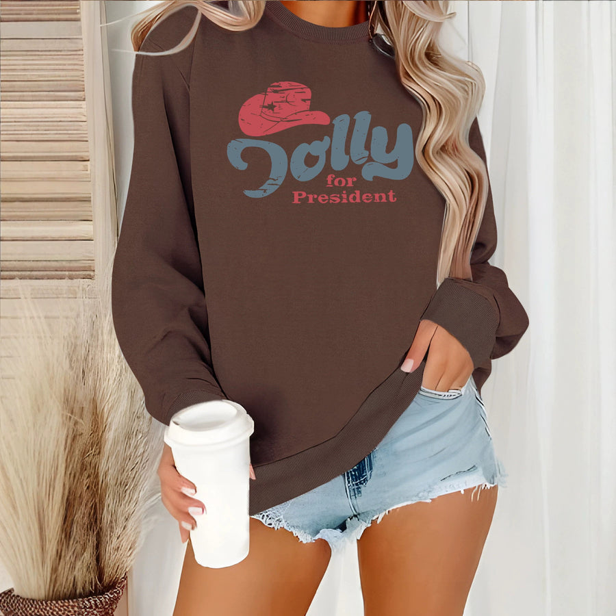 Round neck fleece hoodie