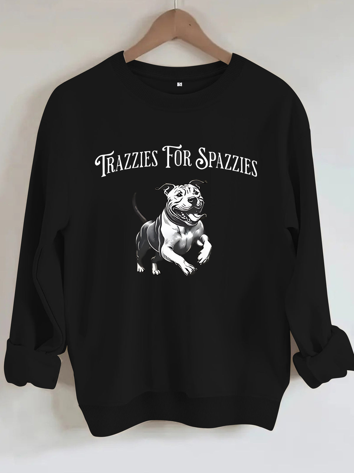Round neck long sleeved sweatshirt