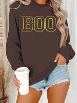 Round neck sweatshirt women Halloween horror elements