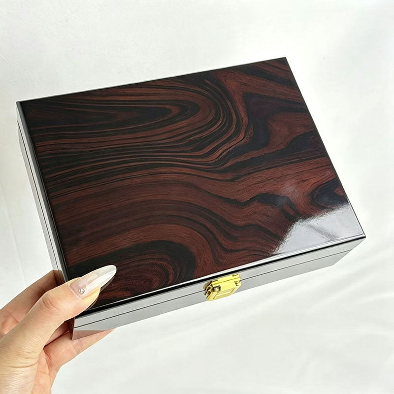 Classic Wooden Jewelry Box with Lock – Premium Storage Case