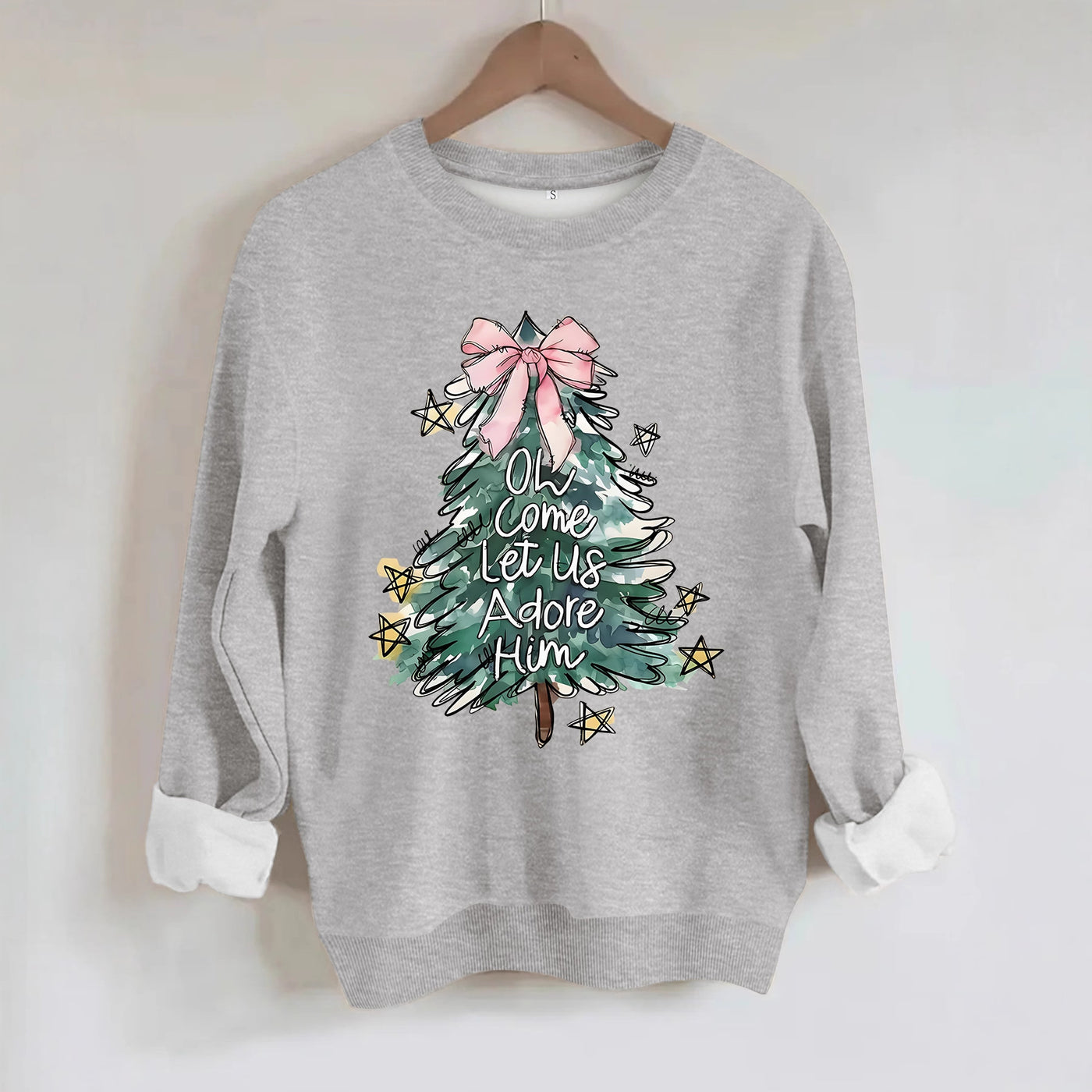 Christmas tree print hoodie