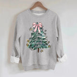 Christmas tree print hoodie