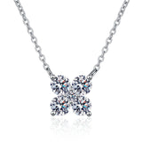 1.26 Carat Moissanite 925 Sterling Silver Geometric Shape Pendant Necklace