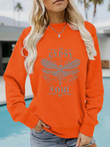 Round neck GYPSY SOUL printed pullover sweatshirt sweatshirt sweatshirt