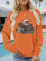 Printed pullover sweatshirt sweatshirt