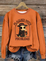 Printed pullover sweatshirt sweatshirt
