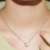 S925 Sterling Silver Necklace Women Set Diamond Small Waist Pearl Collar Chain Temperament Anti allergic Trend ins