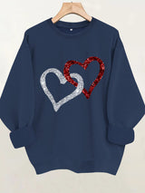 Printed loose women's fleece hoodie
