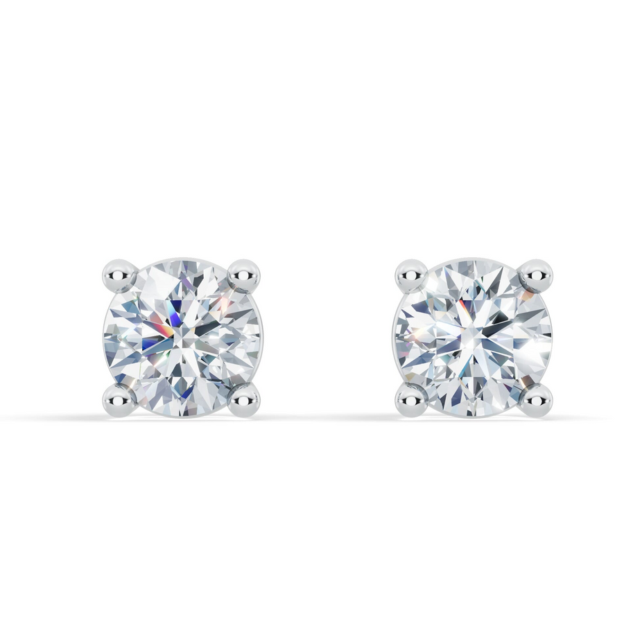 Classic Lab Diamond Stud Earrings (1/4 ct. tw.) – VS+ Clarity - 14k White or Yellow Gold Over Sterling Silver