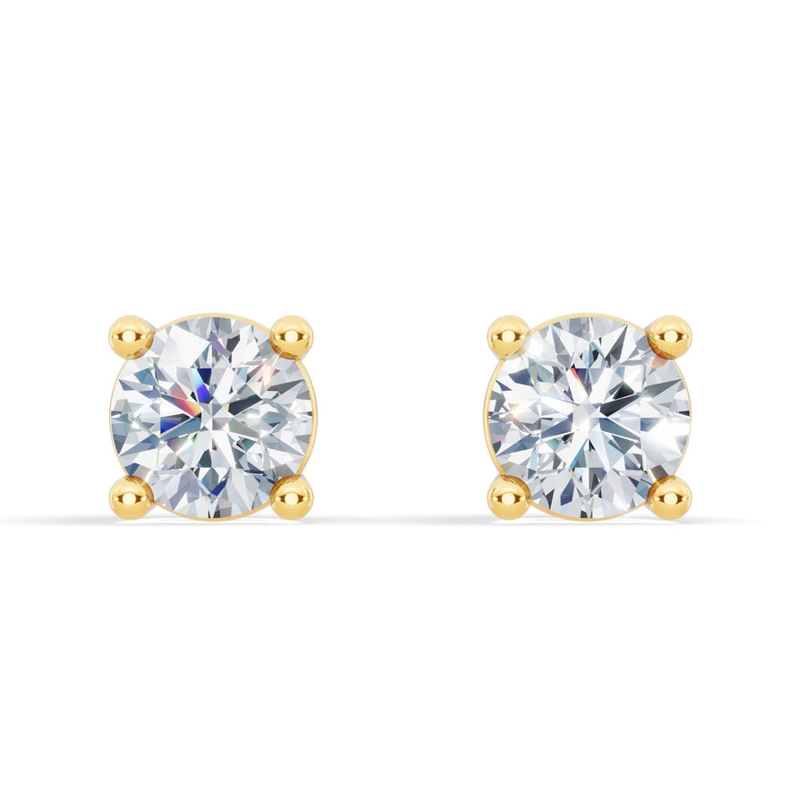 Classic Lab Diamond Stud Earrings (1/4 ct. tw.) – VS+ Clarity - 14k White or Yellow Gold Over Sterling Silver