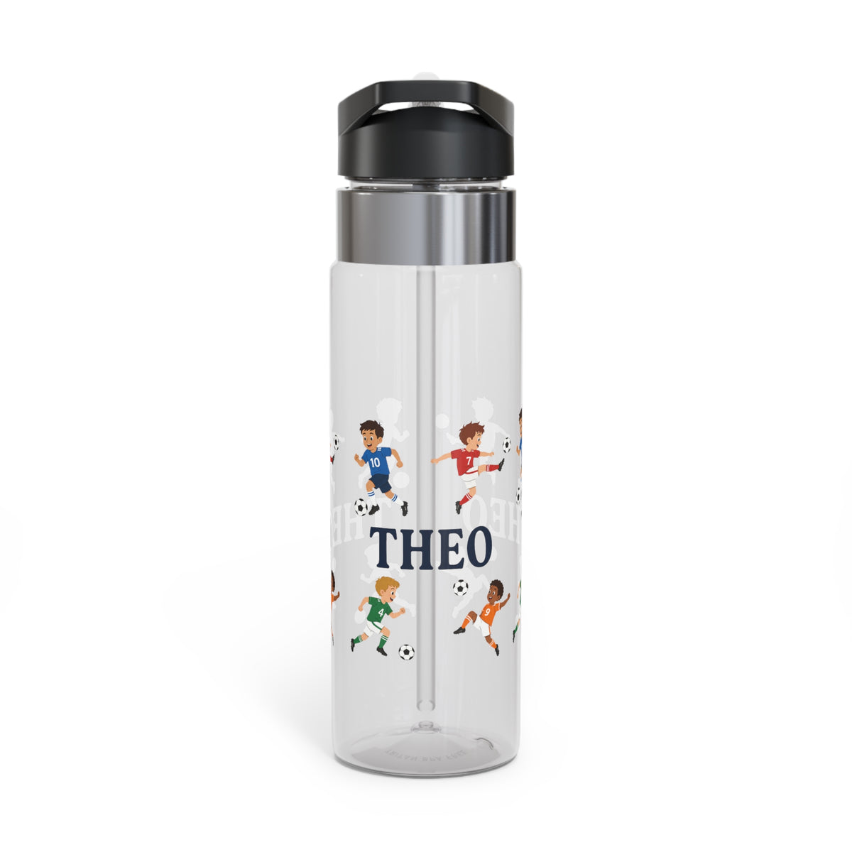Personalized Soccer Water Bottle, Custom Name Kids Sport Bottle, Soccer Player Gift Boys, Birthday Present Young Athlete