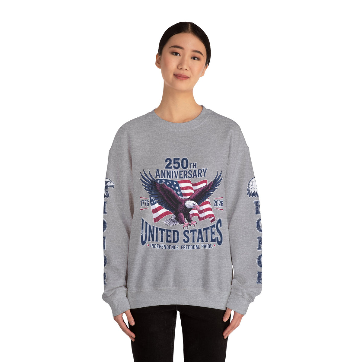 250th Anniversary Sweatshirt, United States Eagle Pullover, USA 1776 2026 Top, Independence Day Gift, Patriotic Americana Clothing