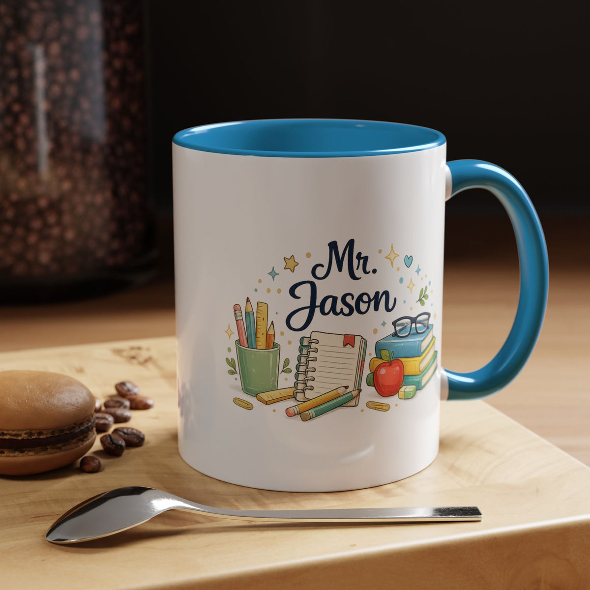 Personalized Teacher Mug, Custom Teacher Name Coffee Mug, Teacher Appreciation Gift, Classroom Teacher Gift, End of Year Present