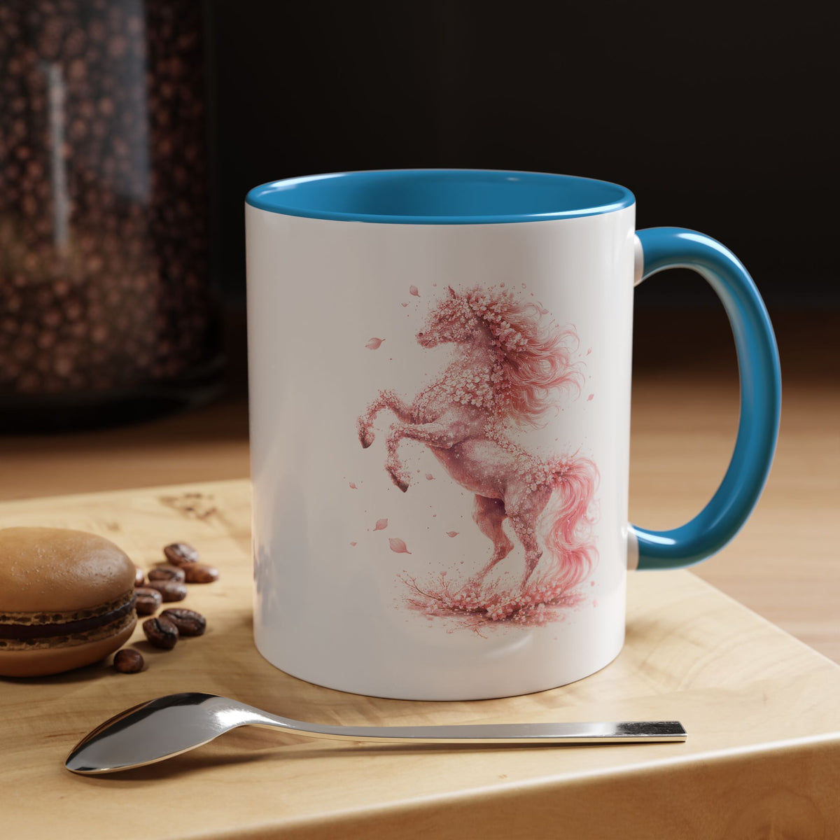 Floral Horse Mug, Horse Lover Gift, Equestrian Coffee Mug, Horse Mom Cup, Horse Art Mug, Ranch Life Gift, Horse Owner Present