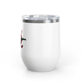 Red Lips and Rose Wine Tumbler, Gothic Romantic Stainless Steel Cup, Valentine's Day Gift for Her, Alternative Love Gift
