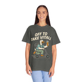 Funny Off To Take Vitals Comfort Colors Shirt, Duck Healthcare Worker Tee, Medical Humor Graphic T Shirt, Clinic Staff Gift