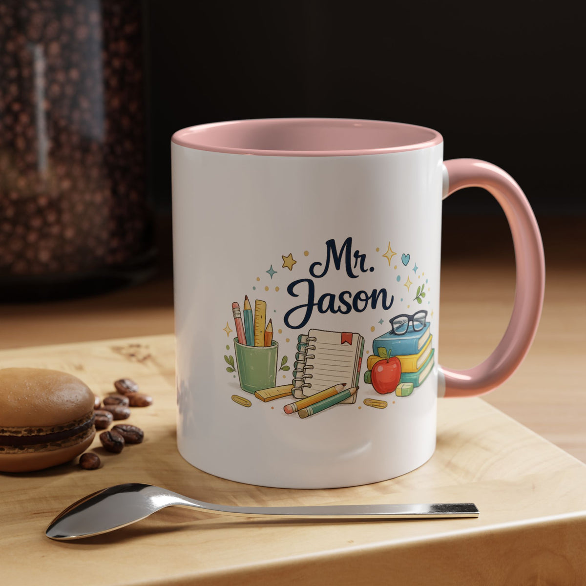 Personalized Teacher Mug, Custom Teacher Name Coffee Mug, Teacher Appreciation Gift, Classroom Teacher Gift, End of Year Present
