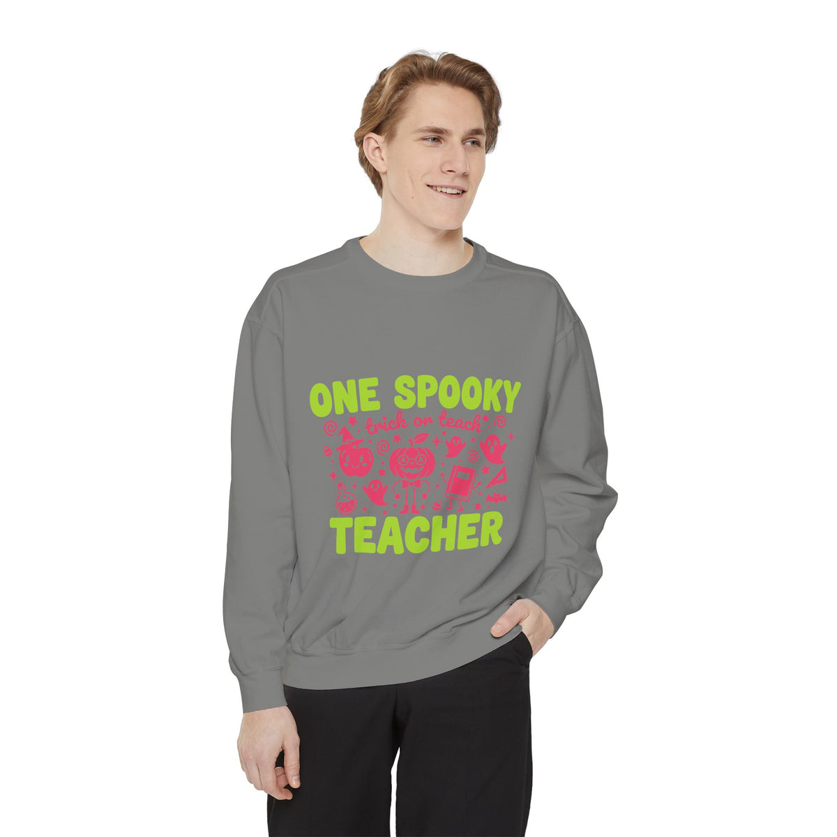 One Spooky Teacher Sweatshirt, Trick or Teach Halloween Crewneck, Cute Educator Gift, Spooky Classroom Shirt, Cute Fall School Outfit