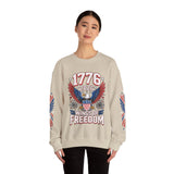 1776 Wings of Freedom Sweatshirt, Patriotic Eagle Pullover, American Flag Crewneck, USA 250th Anniversary Gift, Fourth of July Top