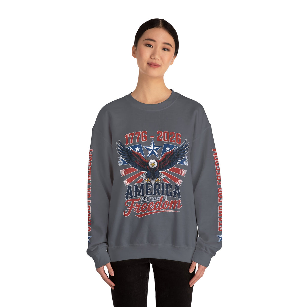 America 250 Sweatshirt 1776 2026, 250th Anniversary USA Pullover, Patriotic Eagle Top, American History Gift, July 4th Outfit