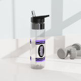Personalized Transparent Water Bottle, Purple Star Drink Bottle for Girls, Cute School Water Bottle, Back to School Gift