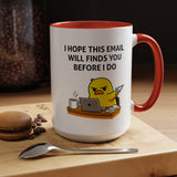 Office Worker Coffee Mug Coworker Gift Desk Job Cup Funny Email Lover Tea Mug For Boss