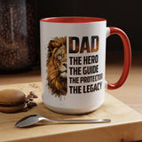 Dad Appreciation Coffee Mug, Dad The Hero The Guide The Protector Mug, Lion Dad Gift, Father's Day Coffee Cup, Gift for Dad