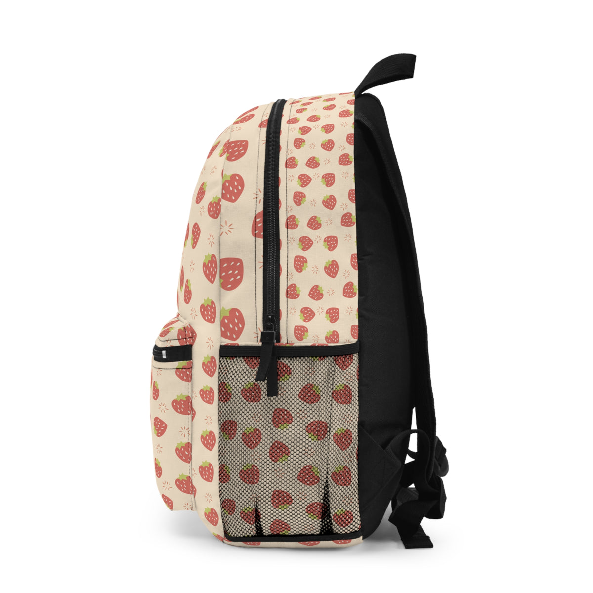 Personalized Strawberry Kids Backpack, Custom Name Girls School Bag, Cute Fruit Backpack, Back to School Book Bag, Preschool Gift