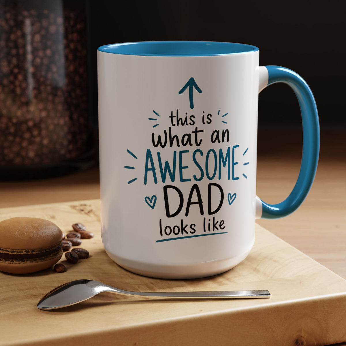 This Is What An Awesome Dad Looks Like Coffee Mug, Father's Day Gift from Daughter or Son, Funny Papa Birthday Ceramic Tea Cup