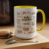 Daily Reminder Motivational Mug, Positive Affirmation Coffee Mug, Self Care Gift for Women, Inspirational Mental Health Mug