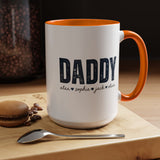 Personalized Daddy Coffee Mug with Kids Names, Custom Dad Mug Gift from Children, Father's Day Coffee Cup, Birthday Gift for Daddy