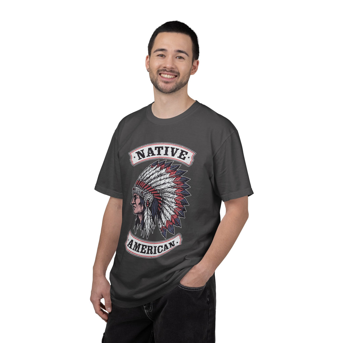 Native American Headdress Shirt, Patriotic USA Graphic Tee, Vintage American Eagle Style, Western Americana Gift, Fourth of July Shirt