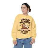 Funny Just Resting My Eyes Club Comfort Colors Sweatshirt, Tired Parent Crewneck, Sleep Lover Gift, Introvert Humor Pullover