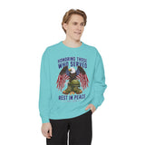 Honoring Those Who Served Sweatshirt, Military Memorial Crewneck, Fallen Soldier Tribute, Veteran Remembrance Gift, Patriotic Eagle Top