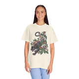Traditional Panther Graphic Shirt, Floral Tattoo T-Shirt for Men and Women, Old School Big Cat Tee, Alternative Art Gift for Tattoo Fans