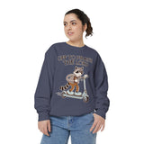 Christian Raccoon Comfort Colors Sweatshirt, Off to Praise the Lord Crewneck, Cute Faith Based Graphic Sweatshirt for Women
