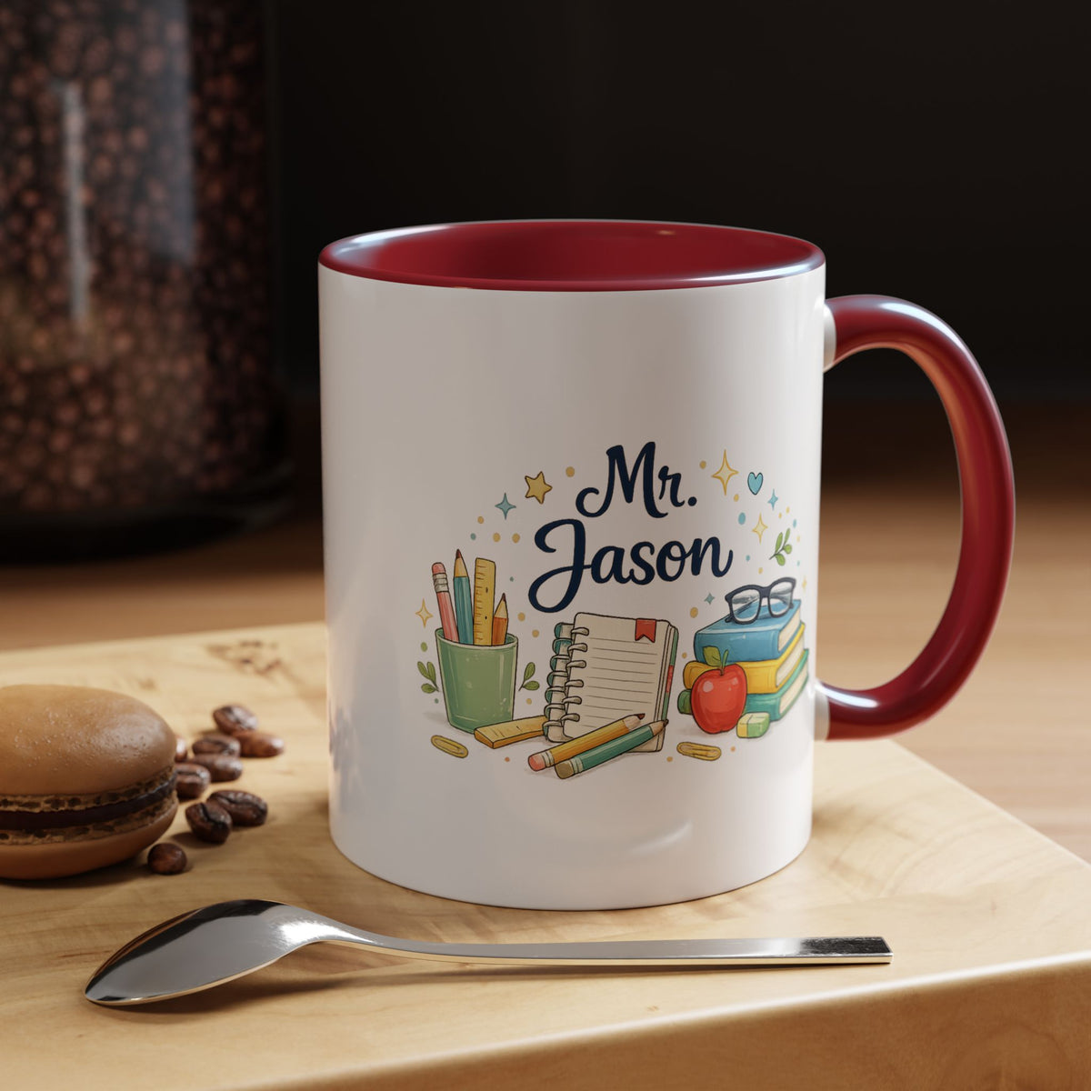 Personalized Teacher Mug, Custom Teacher Name Coffee Mug, Teacher Appreciation Gift, Classroom Teacher Gift, End of Year Present