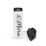 Personalized Unicorn Water Bottle, Custom Name Kids Water Bottle, Girls School Bottle, Cute Back to School Gift