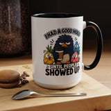 Funny Introvert Bird Coffee Mug, Grumpy Bird Coffee Mug, I Had a Good Mood Until People Showed Up Mug, Coworker Gift, Office Humor Mug