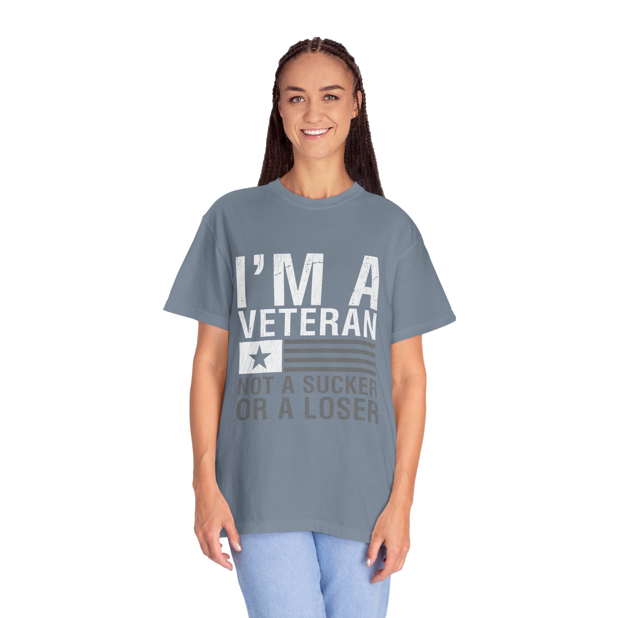 I'm a Veteran Not a Sucker or Loser Shirt, Bold Military T-Shirt, Patriotic Gift for Veteran, Veterans Day Tee, Retired Soldier Apparel