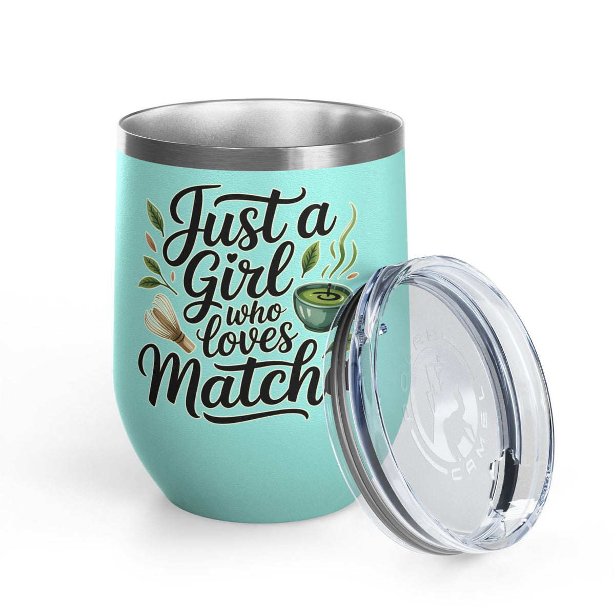 Matcha Lover Wine Tumbler, Just a Girl Who Loves Matcha, Cute Green Tea Tumbler, Matcha Gift for Her, Cafe Lover Gift, Cozy Drinkware