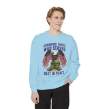 Honoring Those Who Served Sweatshirt, Military Memorial Crewneck, Fallen Soldier Tribute, Veteran Remembrance Gift, Patriotic Eagle Top