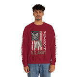 US Army Sweatshirt, Vintage Military Pullover, American Flag Army Top, Veteran Gift, Patriotic Military Clothing, Army Family Gift