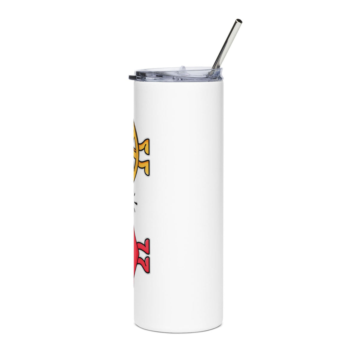 Cute Heart Skinny Tumbler, Heart and Peace Sign Cup, Kawaii Love Gift for Her, Whimsical Character Drinkware, Cheerful Gift