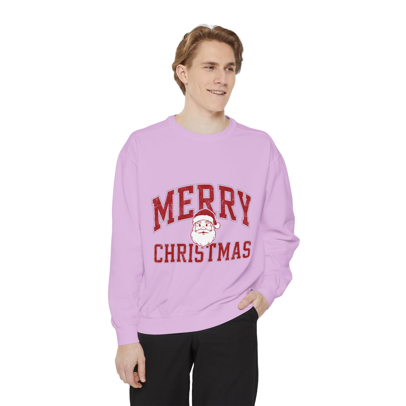 Merry Christmas Santa Sweatshirt, Vintage Holiday Crewneck, Festive Christmas Party Pullover, Retro Santa Claus Gift for Family Photos